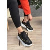 Imkea Siyah Cilt Hardal Detaylı Spor Ayakkabı