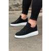 WG018 Siyah Kot Kumaş Erkek Casual Ayakkabı