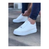 WG028 Beyaz Bağcıklı Kalın Taban Casual Erkek Ayakkabı