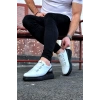WG029 3 Bant Legend Beyaz Kömür Kalın Taban Casual Erkek Ayakkabı