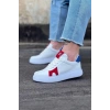 WG040 Beyaz Kırmızı Erkek Casual Ayakkabı