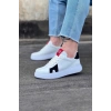 WG040 Beyaz Siyah Erkek Casual Ayakkabı