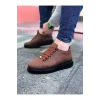 WG08 Taba Kömür Düz Erkek Casual Ayakkabı