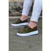 WG508 Haki Süet Ortopedik Taban Erkek Casual Ayakkabı