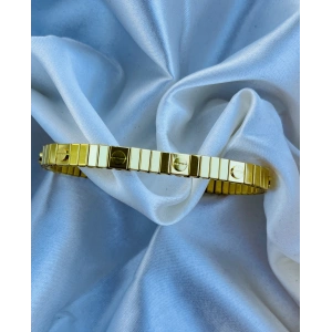 Gold Asansörlü Çelik Bileklik