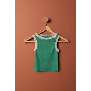 Kaşkorse Kumaş Halter Yaka Kadın Bluz-Yeşil