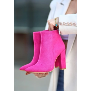 Loora Fuşya Süet Topuklu Bot