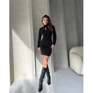 Öpücük Yaka Mini Elbise