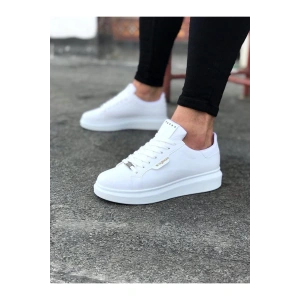 WG01 Beyaz Düz Erkek Casual Ayakkabı