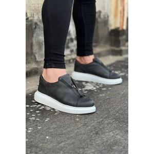 WG010 Gri Cilt Erkek Casual Ayakkabı