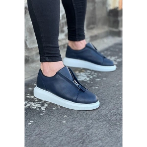 WG010 Lacivert Cilt Erkek Casual Ayakkabı