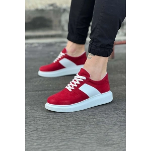 WG011 Kırmızı Süet Erkek Casual Ayakkabı
