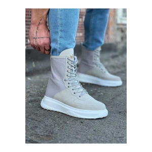 WG012 Gri Süet Uzun Bağcıklı  Bot