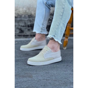 WG016 Bej Triko Erkek Casual Ayakkabı