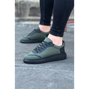 WG019 Haki Triko Erkek Casual Ayakkabı