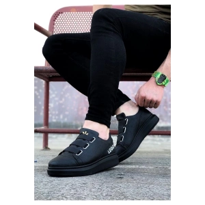 WG029 3 Bant Legend Kömür Kalın Taban Casual Erkek Ayakkabı