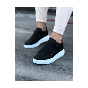 WG033 Siyah Erkek Yüksek Taban  Ayakkabı