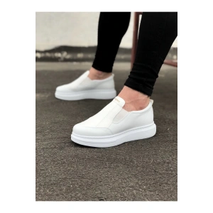 WG049 Beyaz Düz Casual Erkek Ayakkabı