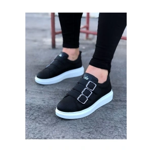 WG050 Siyah Tokalı Kalın Taban Erkek Ayakkabı