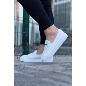 WG060 Beyaz Triko Babet Erkek Casual Ayakkabı