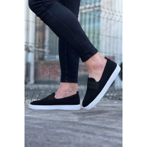 WG061 Siyah Triko Babet Erkek Casual Ayakkabı