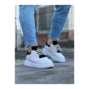 WG094 Beyaz Siyah Erkek Casual Ayakkabı