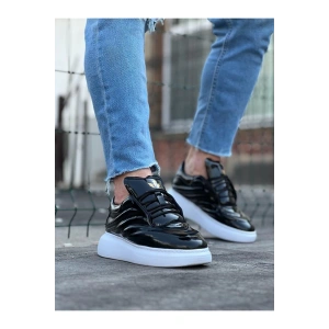 WG094 Siyah Rugan Erkek Casual Ayakkabı