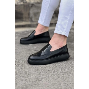 WG161 Kömür Rugan Erkek Casual Ayakkabı