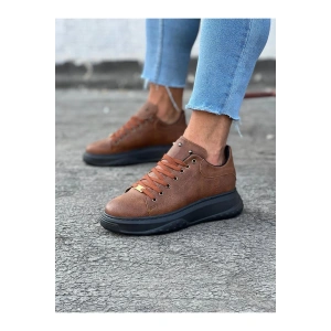 WG501 Taba Siyah Erkek Yüksek Taban Ayakkabı