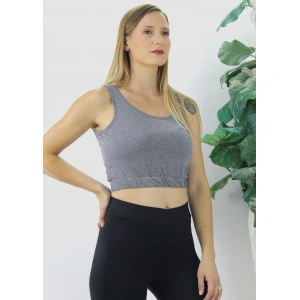 Beli Lastikli Crop Gri - Lks2907.022