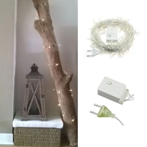 TUFEYO 100 Ledli 8 Fonksiyonlu 10 Metre Led Aydınlatma Dekor Lambası (beyaz)