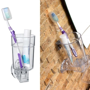 TUFEYO Akrilik Diş Fırçası Tutacağı Dekoratif Şeffaf Diş Fırçalığı Kabı