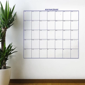 TUFEYO Aylık Planlayıcı Manyetik Duvar Stickerı Takvim Plan Çizelgesi