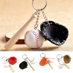 TUFEYO Gerçekçi Beyzbol Tasarımlı Şık Anahtarlık Kolye Çanta Süsü Baseball Keychain