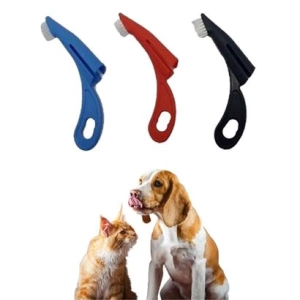 TUFEYO  Kedi ve Köpek Parmak Geçmeli Diş Bakım Fırçası Evcil Hayvan Diş Tartar Plak Temizleme