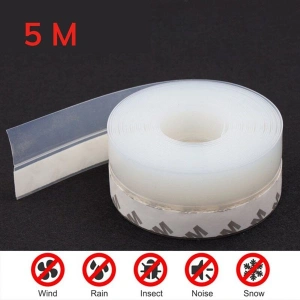 TUFEYO Pencere ve Kapı Eşiği Bandı Kendinden Yapışkanlı Silikon Şerit