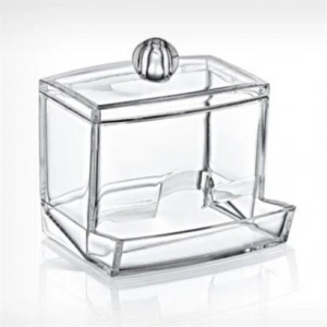 TUFEYO Şeffaf Kapaklı Kulak Temizleme Çubuğu Organizatörü Saklama Kutusu