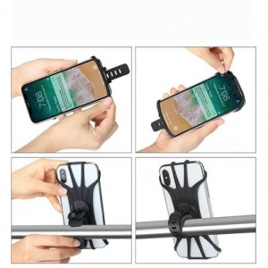 TUFEYO Universal Bisiklet Motosiklet Çocuk Arabası Silikon 360 Derece Telefon Tutucu Tüm Modellerle