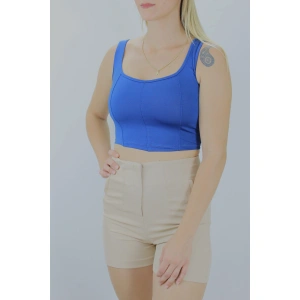 Micro Parçalı Crop İndigo - Lks2022.25