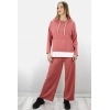 Bol Paça Kapşonlu Eşofman Takımı Pudra - 1908.130.