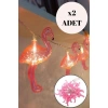 TUFEYO 10lu Pilli Led Flamingo Dekoratif Işık Zinciri Aydınlatma 1,5 Mt