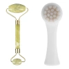 TUFEYO 2li Set Çift Taraflı Cilt Temizleme Fırçası ve Yeşim Taşı Çift Taraflı Cilt Masaj Aleti
