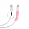 TUFEYO 4lü Apple, Android Şaj Kablosu Koruyucu Silikon Spiral Yay Aparat
