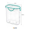 TUFEYO Kilitli Kapaklı Contalı Hava,Su Sıvı Geçirmez 2,4 Litre Erzak Saklama Kabı-SA590