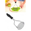 TUFEYO Renkli Plastik Saplı Paslanmaz Metal Patates Ezici Püre Yapıcı