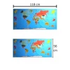 TUFEYO Renkli Atlas Dünya Haritası Manyetik Yapıştırıcı Gerektirmeyen Duvar Stickerı 118 CM * 56 CM