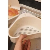 TUFEYO Vantuzlu Üçgen Sebze Meyve  Lavabo Raf Evye Süzgeç Sünger Tutucu Düzenleyici Mutfak Organize