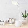 TUFEYOKalemlikli Telefon Tutacaklı Şarjlı Dokunmatik 3 Mod Esnek Başlıklı Dimmerli LED Masa Lambası