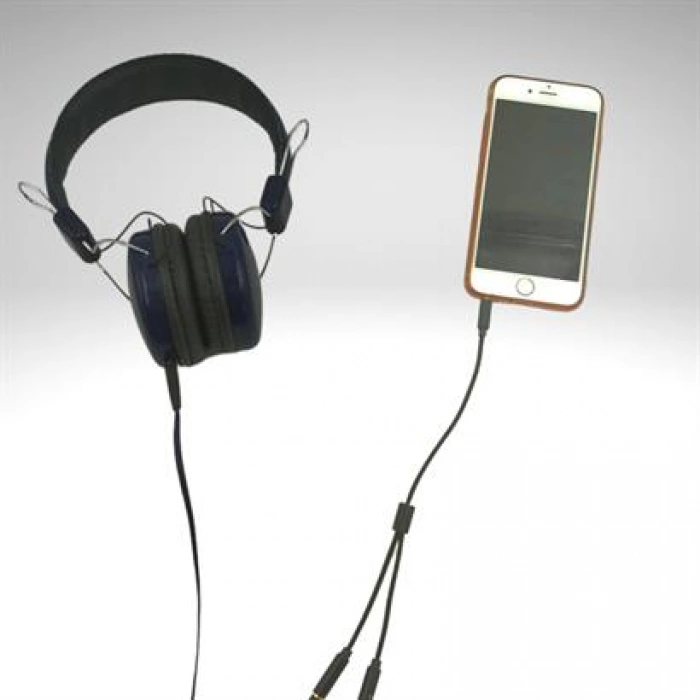 TUFEYO 1 Erkek 2 Dişi 35 mm Kulaklık ve Mikrofon Ayırıcı Çoklayıcı  Aux Kablo