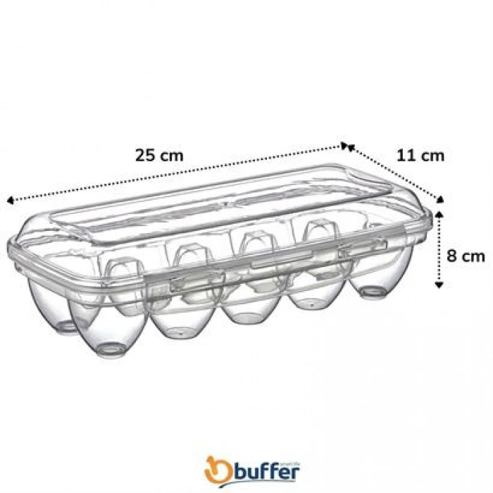 TUFEYO 10 Bölmeli Kilitli Kapaklı Yumurtalık Saklama Kutusu YU110